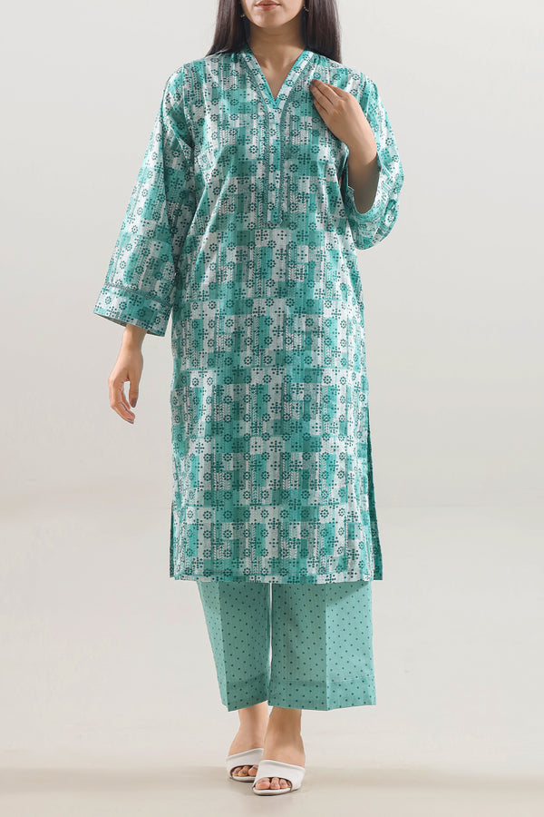 Printed Lawn Stitched 2 Piece (Shirt/Trouser)