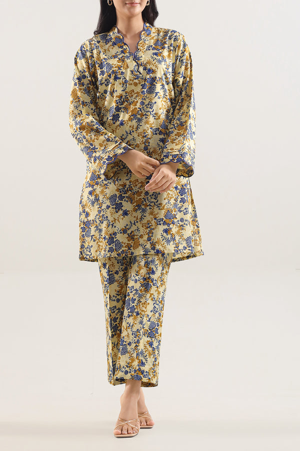 Stitched Printed Embroidered Lawn 2 Piece (Shirt/Trouser)