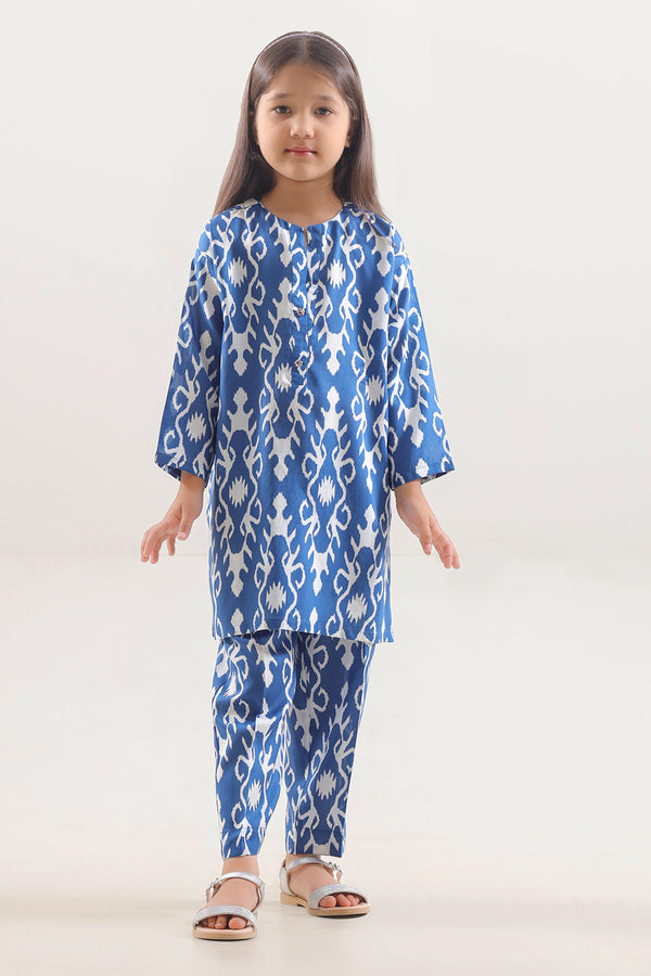 Printed Silk Touch Stitched Shirt/trouser For Kids