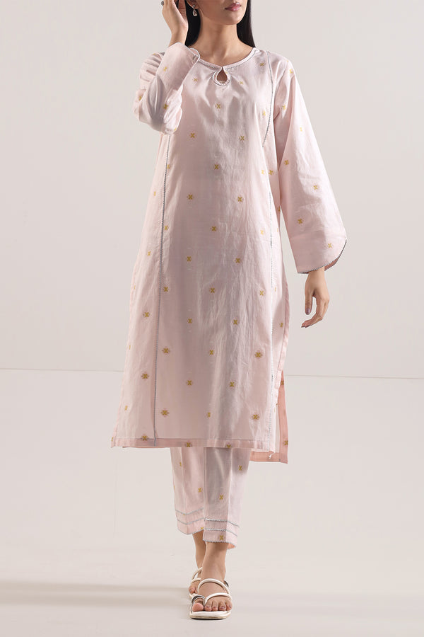 Cotton Jacquard Stitched 2 Piece (Shirt/Trouser)