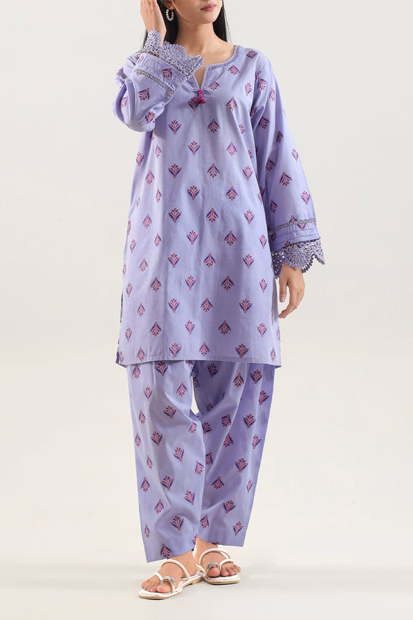 Cotton Jacquard Stitched 2 Piece (Shirt/Trouser)