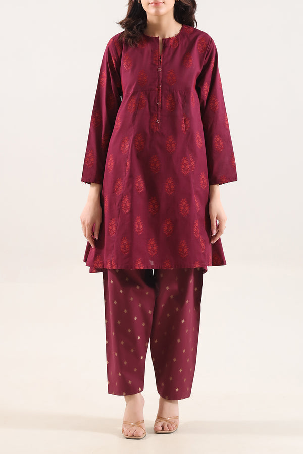 Cotton Jacquard Stitched 2 Piece (Shirt/Trouser)