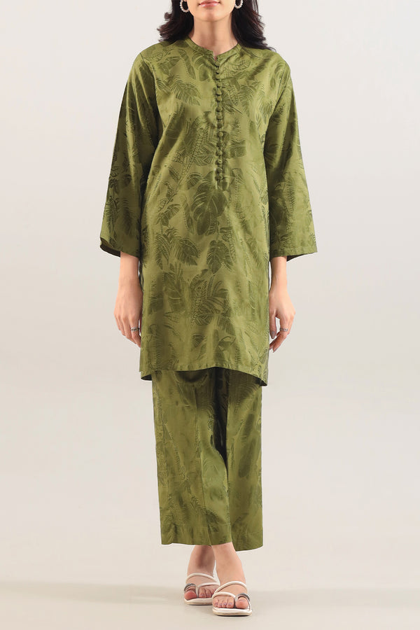 Cotton Jacquard Stitched 2 Piece (Shirt/Trouser)