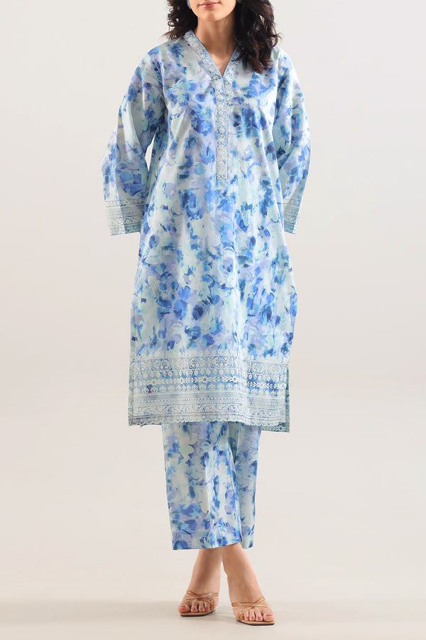 Printed Lawn Stitched 2 Piece (Shirt/Trouser)