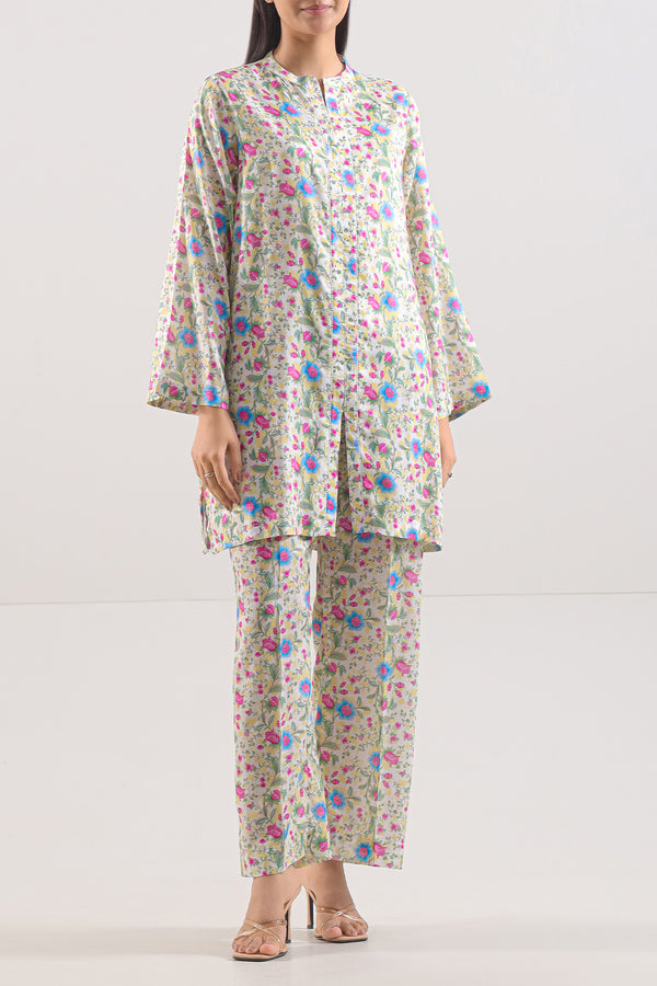 Printed Silk Touch Stitched 2 Piece (Shirt/Trouser)