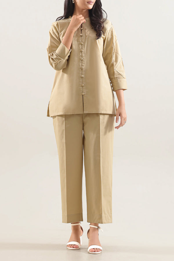 Solid Poplin Stitched 2 Piece (Shirt/Trouser)