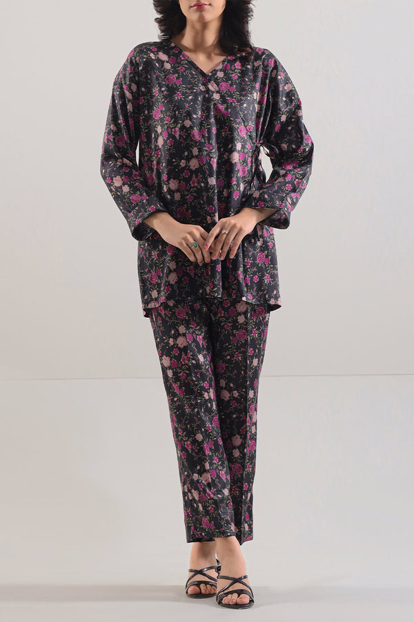 Printed Silk Touch Stitched 2 Piece (Shirt/Trouser)