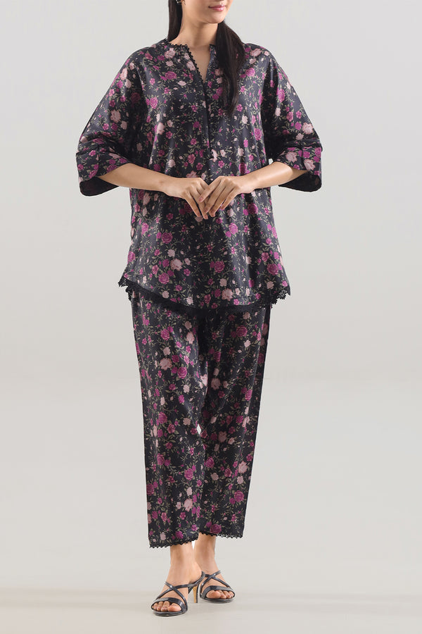 Printed Silk Touch Stitched 2 Piece (Shirt/Trouser)