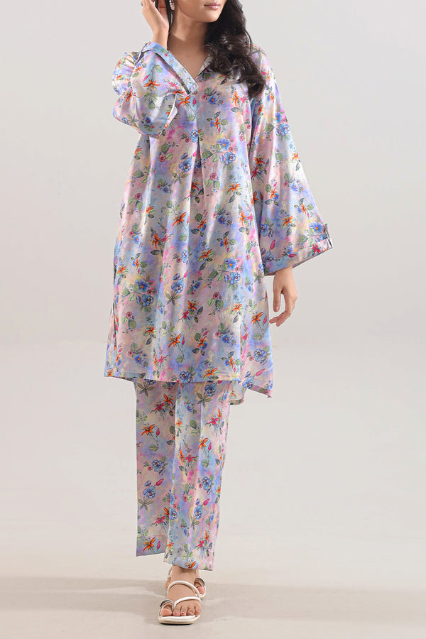 Printed Arabic Lawn Stitched 2 Piece (Shirt/Trouser)