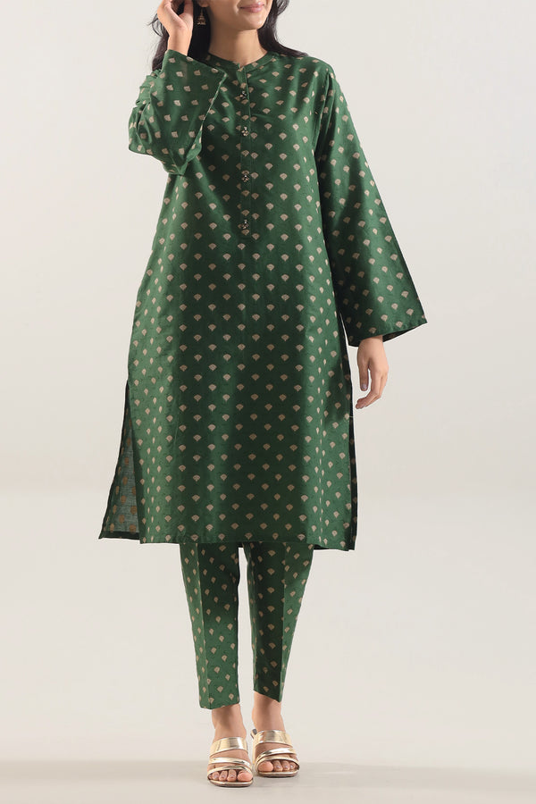 Cotton Jacquard Stitched 2 Piece (Shirt/Trouser)