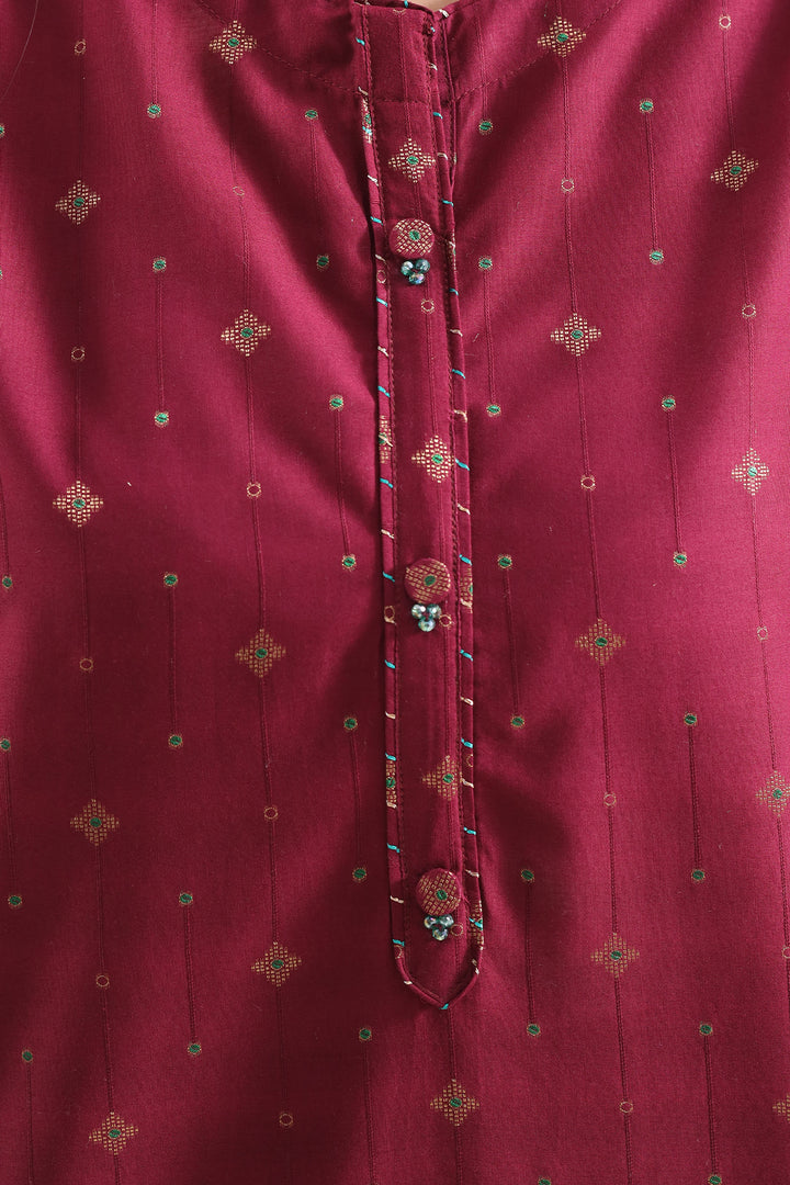 Embroidered Cotton Jacquard Stitched 2 Piece (Shirt/Trouser) – SAYA