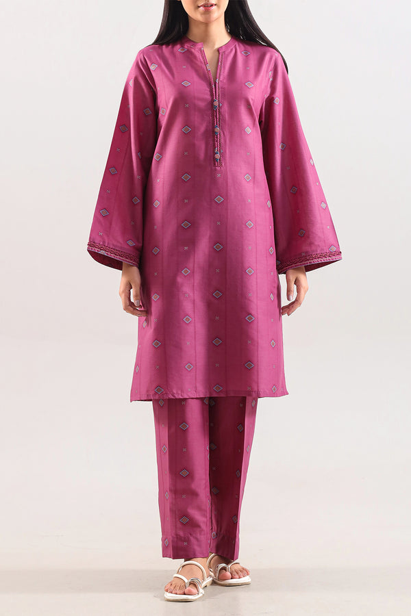 Cotton Jacquard Stitched 2 Piece (Shirt/Trouser)