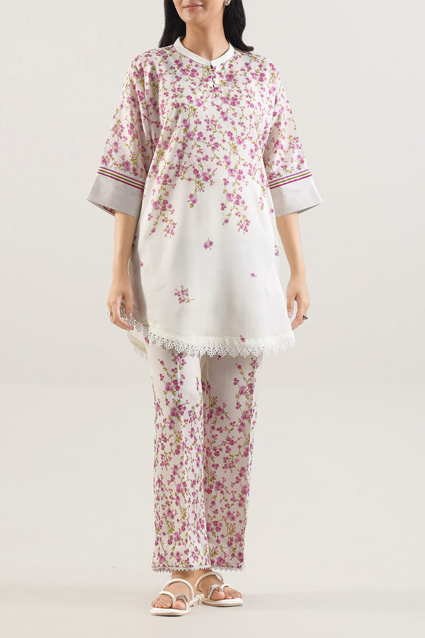 Printed Silk Touch Stitched 2 Piece (Shirt/Trouser)