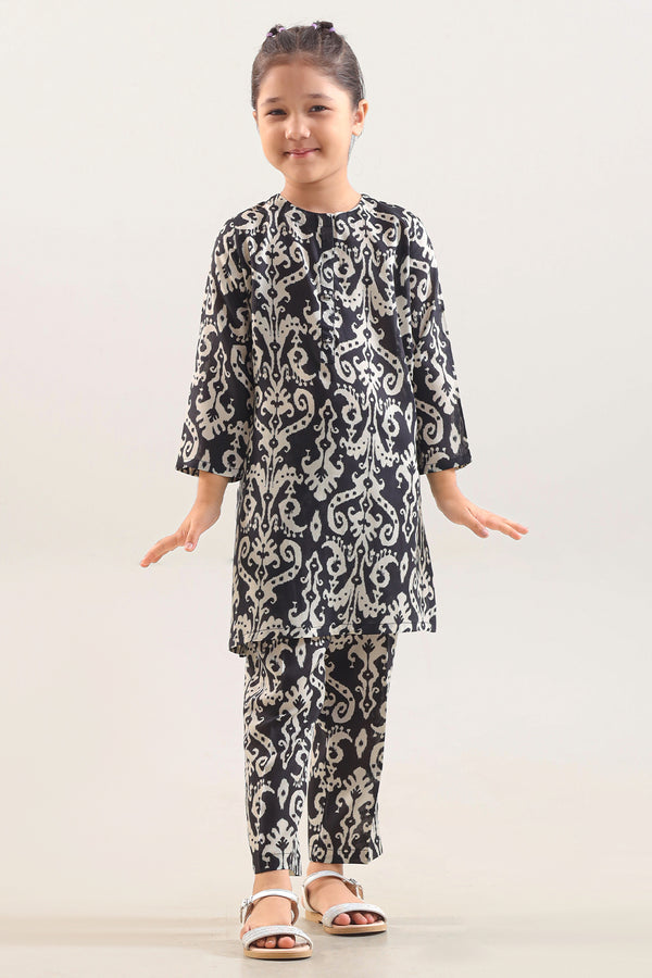 Printed Arabic Premium Lawn Stitched 2 Piece (Shirt/Trouser)  For Kids