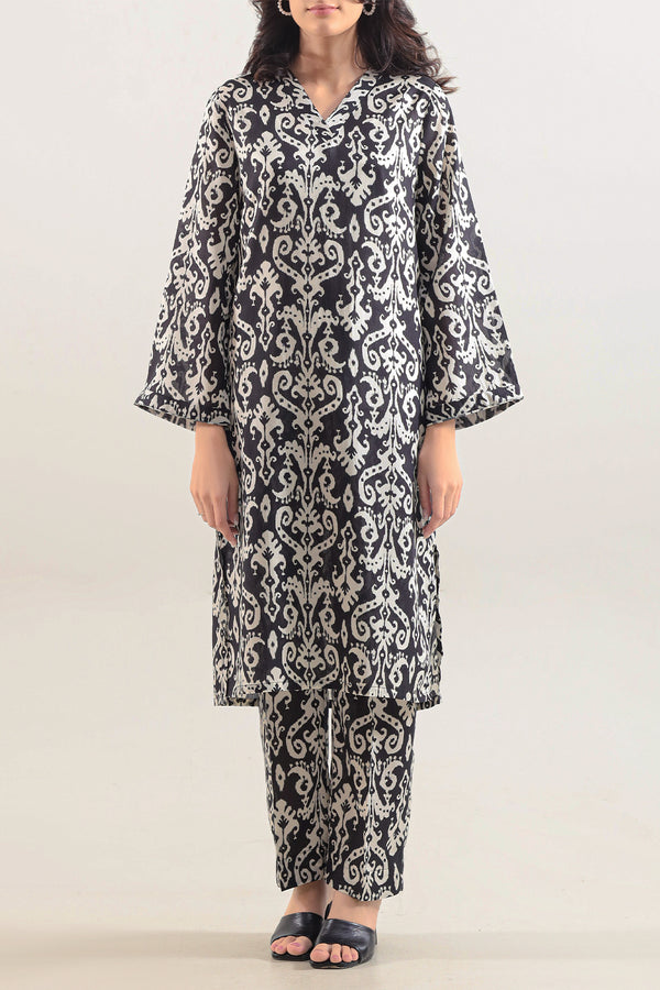 Printed Arabic Lawn Stitched 2 Piece (Shirt/Trouser)