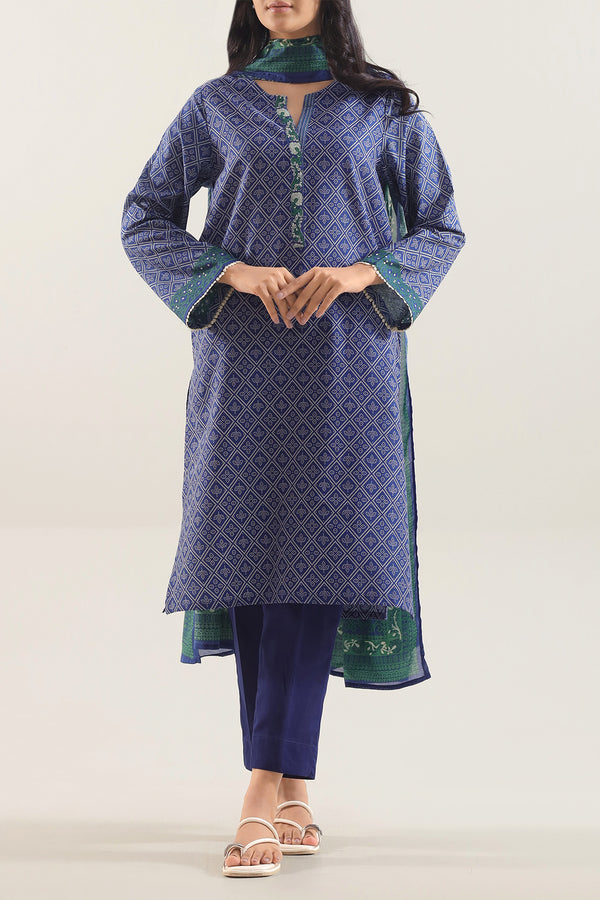 Printed Lawn Stitched 3 Piece