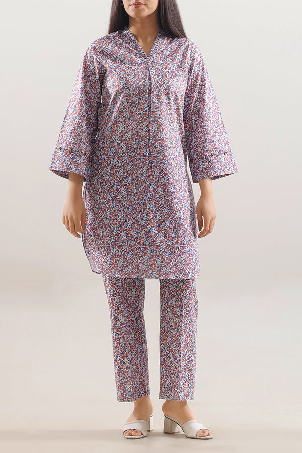 Printed Strip Lawn Stitched 2 Piece (Shirt/Trouser)
