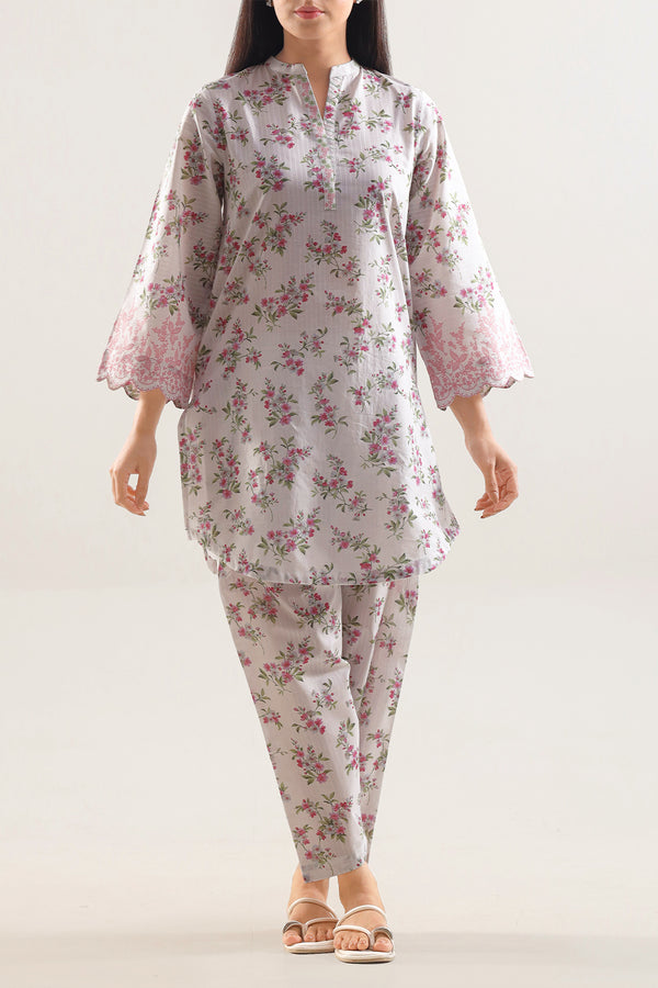 Printed Strip Lawn Stitched 2 Piece (Shirt/Trouser)