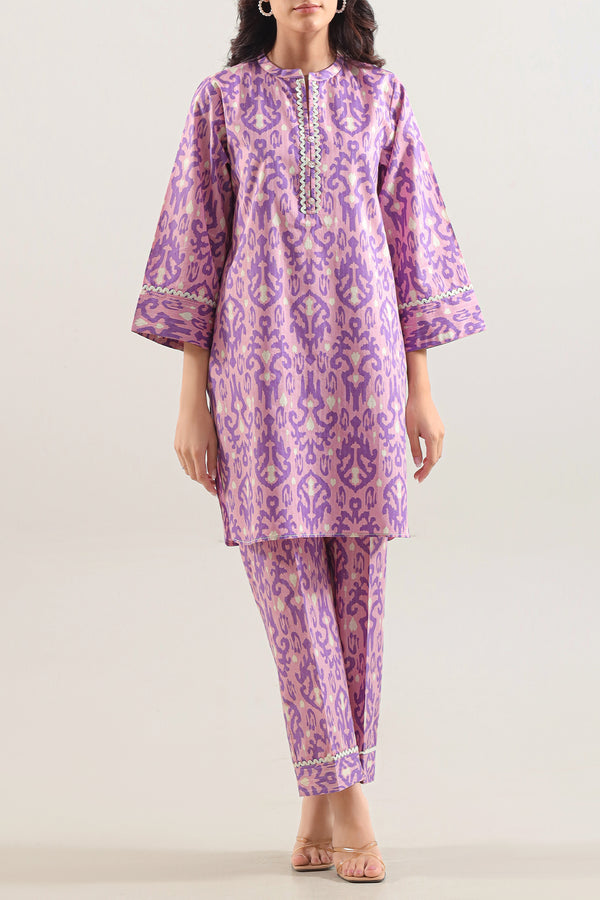 Printed Silk Touch Stitched 2 Piece (Shirt/Trouser)