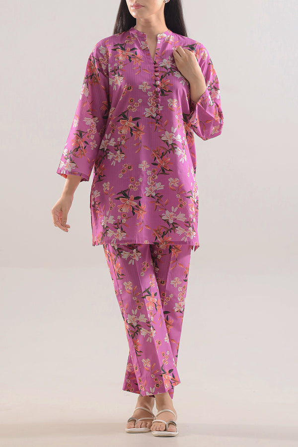 Printed Strip Lawn Stitched 2 Piece (Shirt/Trouser)