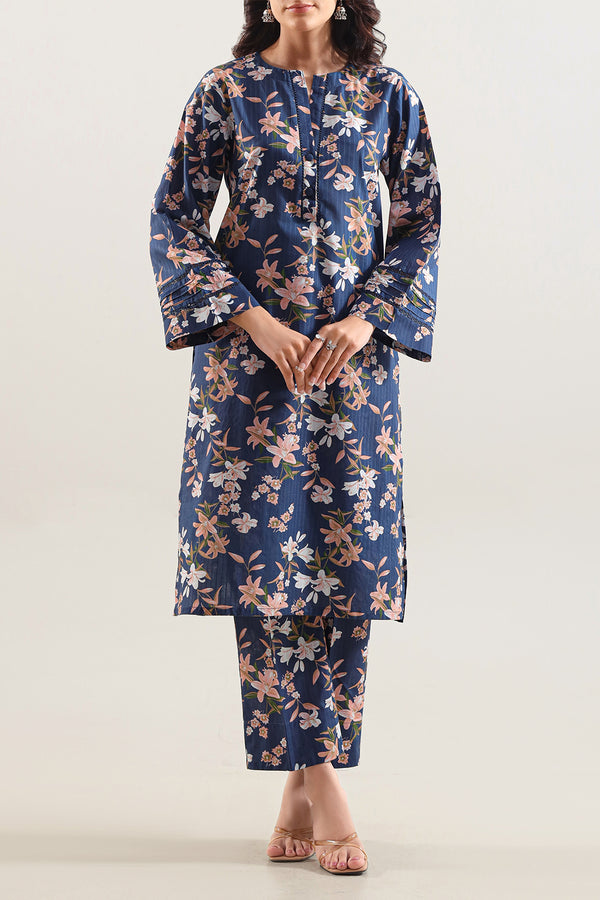 Printed Strip Lawn Stitched 2 Piece (Shirt/Trouser)