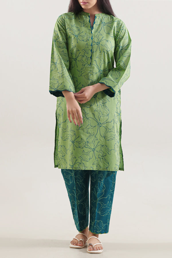 Printed Lawn Stitched 2 Piece (Shirt/Trouser)