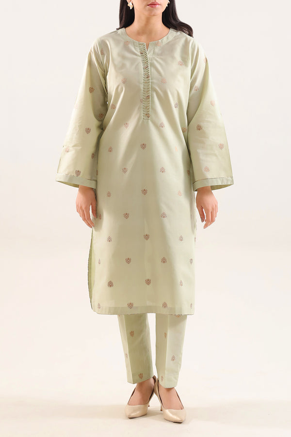 Cotton Jacquard Stitched 2 Piece (Shirt/Trouser)