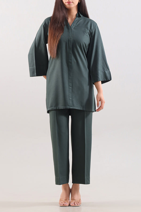 Solid Khaddar Stitched 2 Piece (Shirt/Trouser)