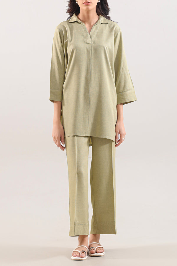 Solid Easy Care Weave Stitched 2 Piece (Shirt/Trouser)