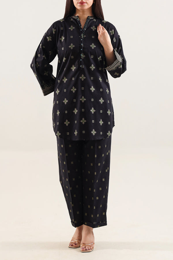 Cotton Jacquard Stitched 2 Piece (Shirt/Trouser)