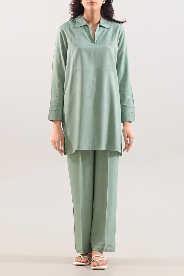 Solid Easy Care Weave Stitched 2 Piece (Shirt/Trouser)