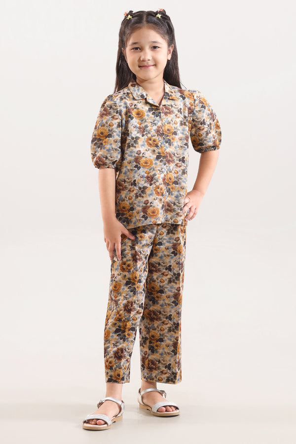Printed Khaddar Stitched Shirt/Trouser For Kids