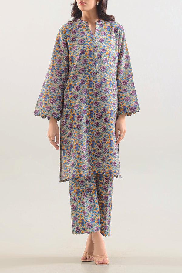 Printed Khaddar Stitched 2 Piece (Shirt/Trouser)