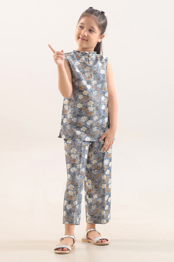 Printed Khaddar Stitched Shirt/Trouser For Kids