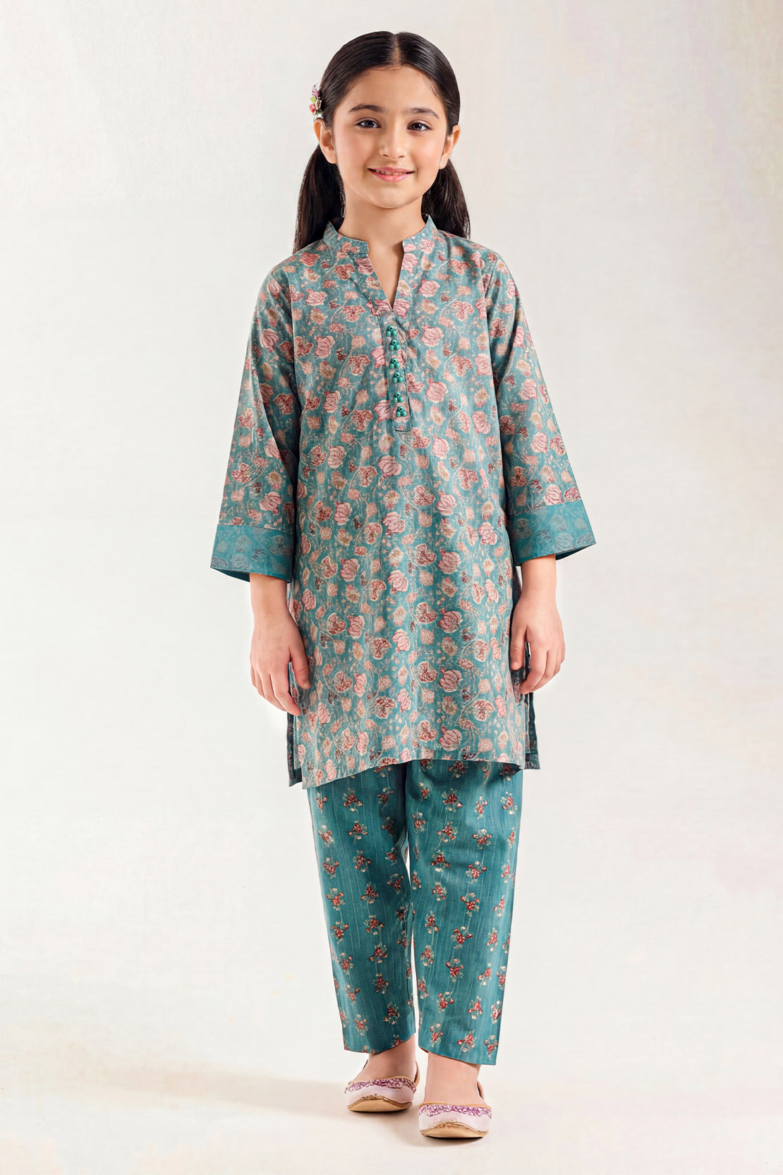 Printed Lawn Stitched 2 Piece (Shirt/Trouser) For Kids