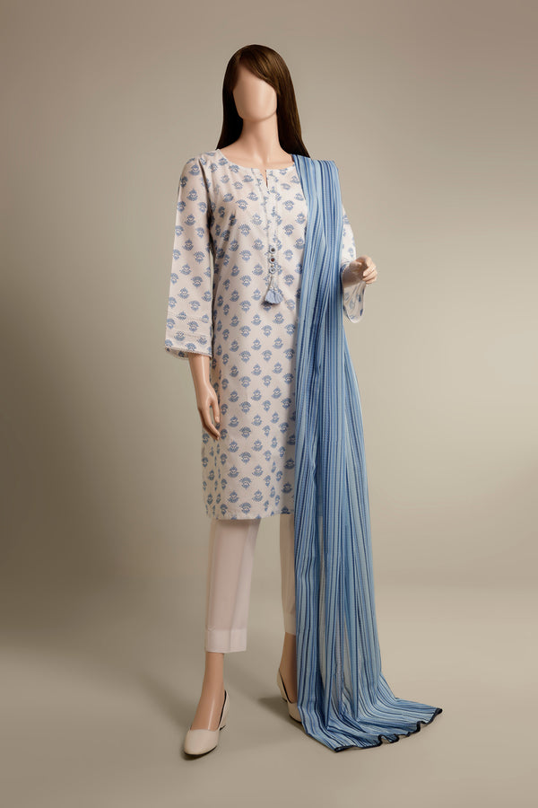 Printed Lawn Stitched 2 Piece (Shirt/Dupatta)