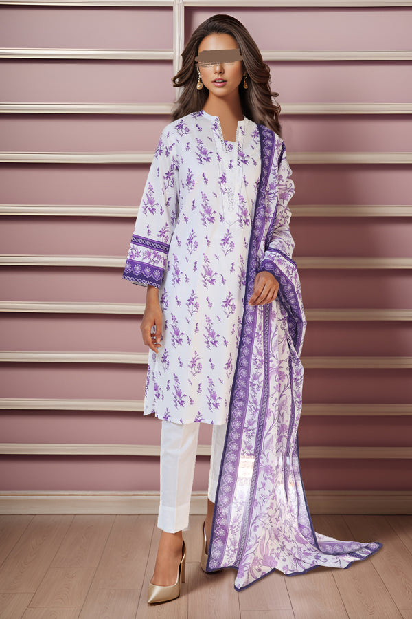 Printed Cambric Stitched 2 Piece (Shirt/Dupatta)