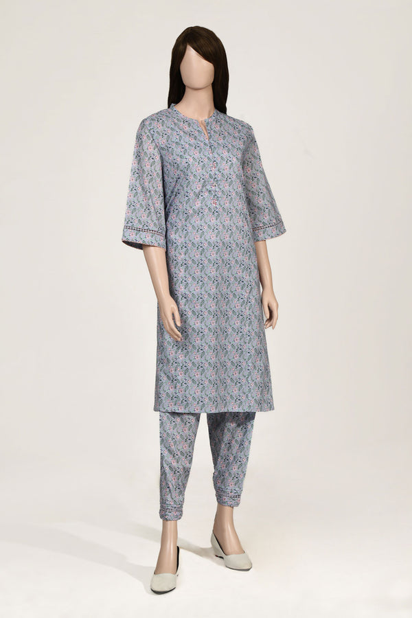 Printed Cambric Stitched 2 Piece (Shirt/Trouser) - WP2P-374