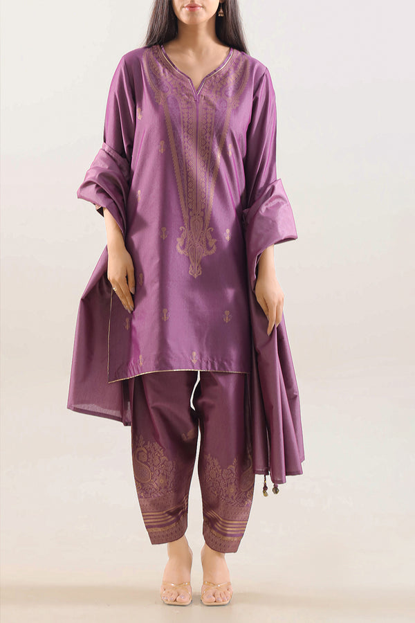 Luxury Pret  Cotton Jacquard Stitched 2 Piece (Shirt/Trouser)