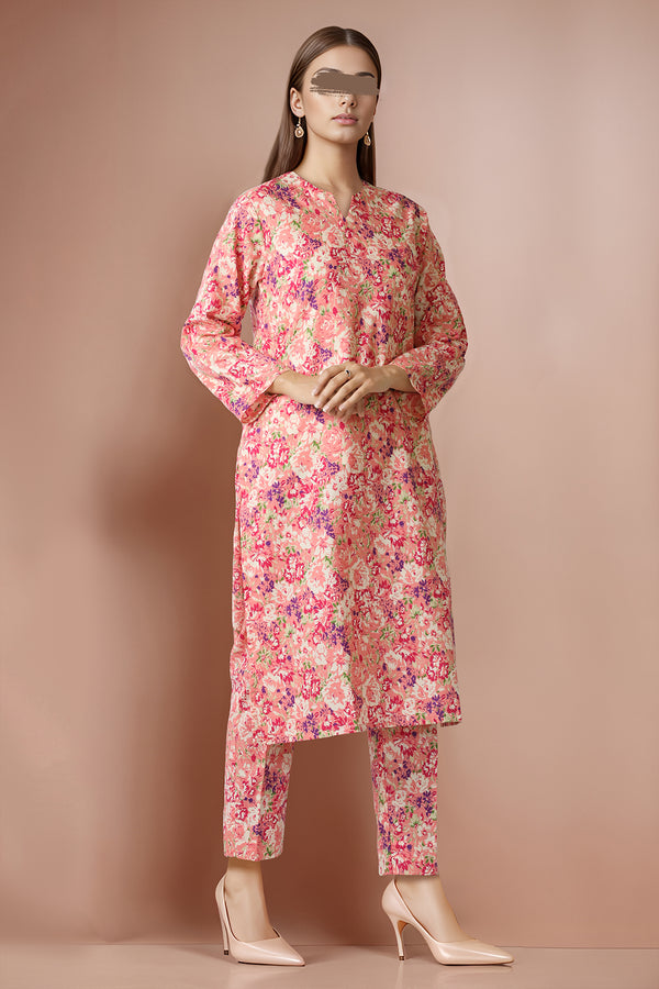 Printed Cotton Dobby Stitched 2 Piece (Shirt/Trouser)