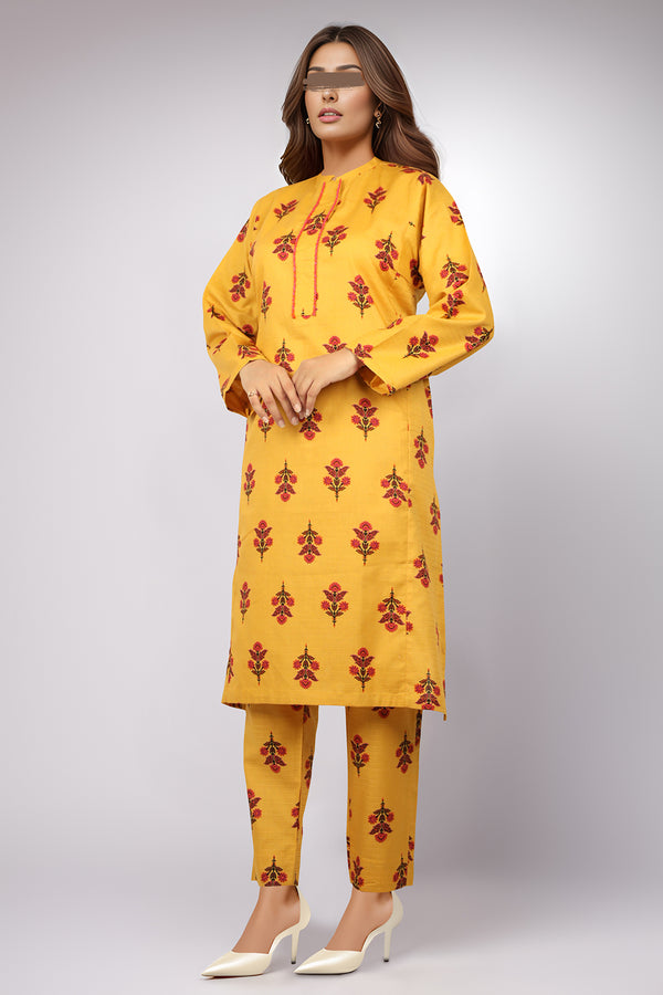 Printed Cotton Dobby Stitched 2 Piece (Shirt/Trouser)