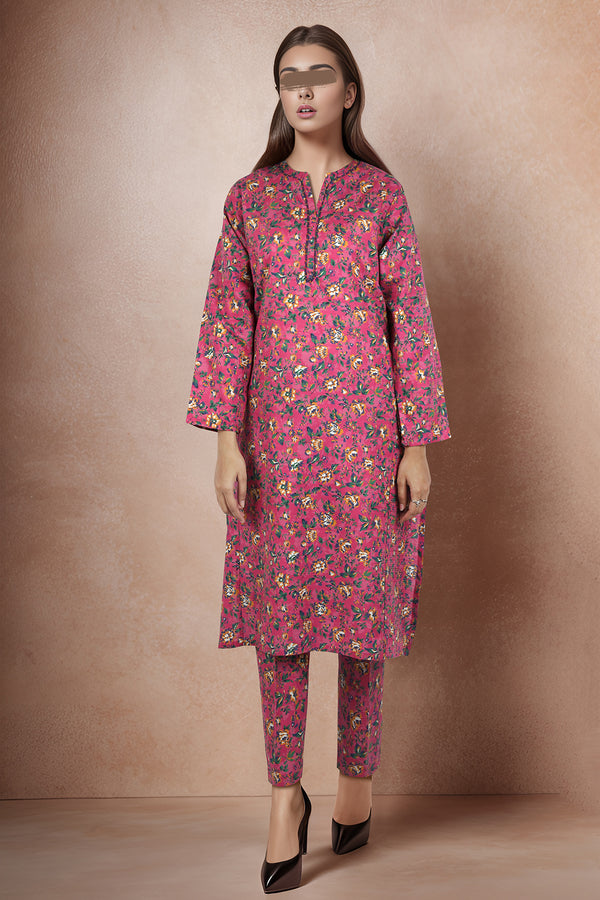 Printed Khaddar Stitched 2 Piece (Shirt/Trouser)