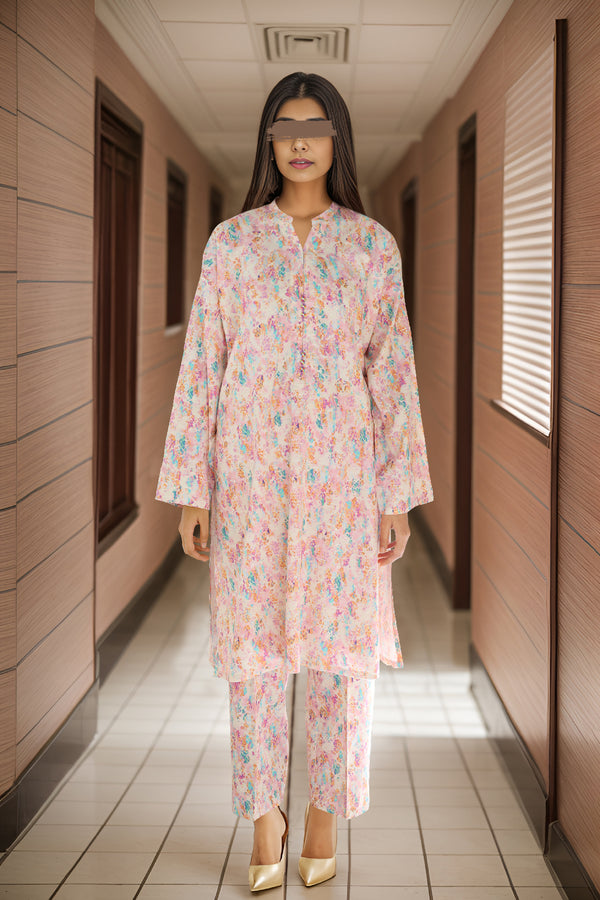 Printed Khaddar Stitched 2 Piece (Shirt/Trouser)