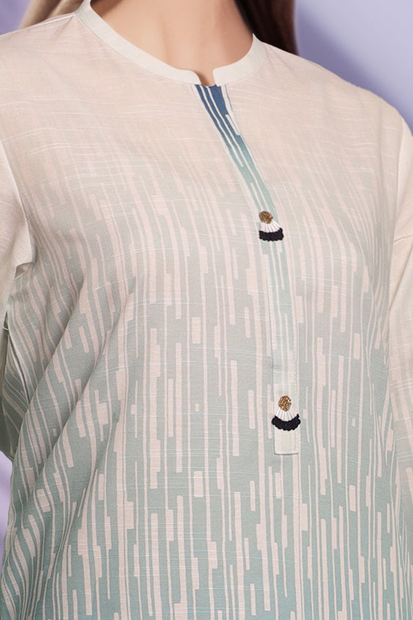 Printed Khaddar Stitched Shirt