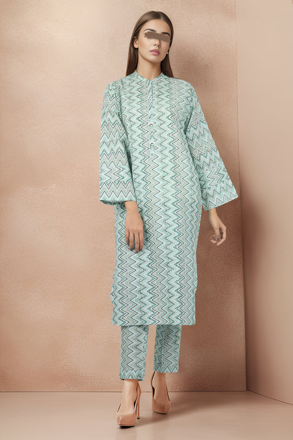 Printed Khaddar Stitched 2 Piece (Shirt/Trouser)