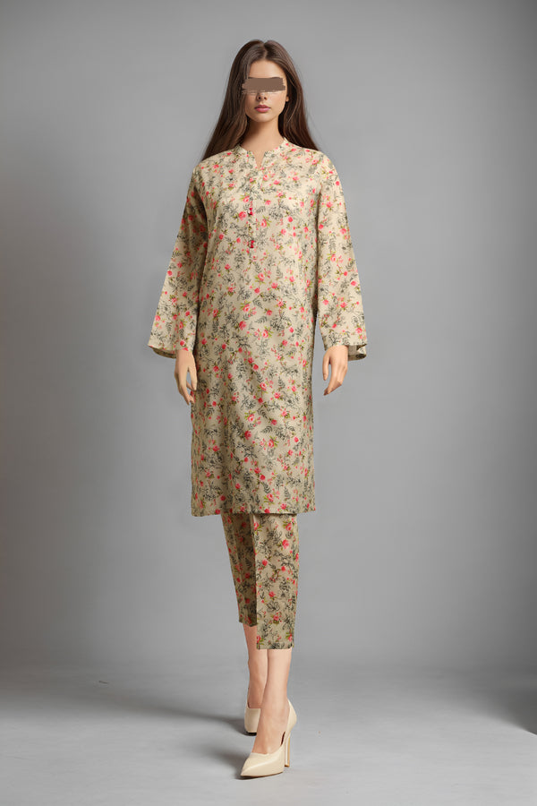 Printed Lawn Stitched 2 Piece (Shirt/Trouser)