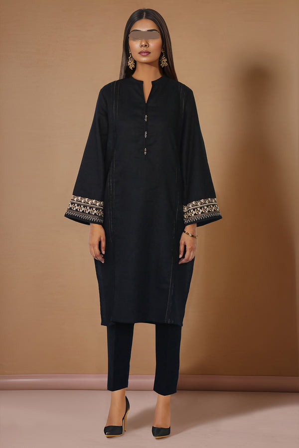 Solid embroidered Cotton Stitched 2 Piece (Shirt/Trouser)