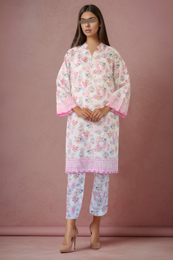 Printed Khaddar Stitched 2 Piece (Shirt/Trouser)