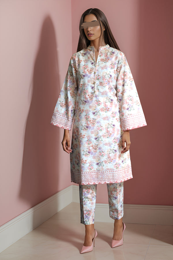 Printed Khaddar Stitched 2 Piece (Shirt/Trouser)