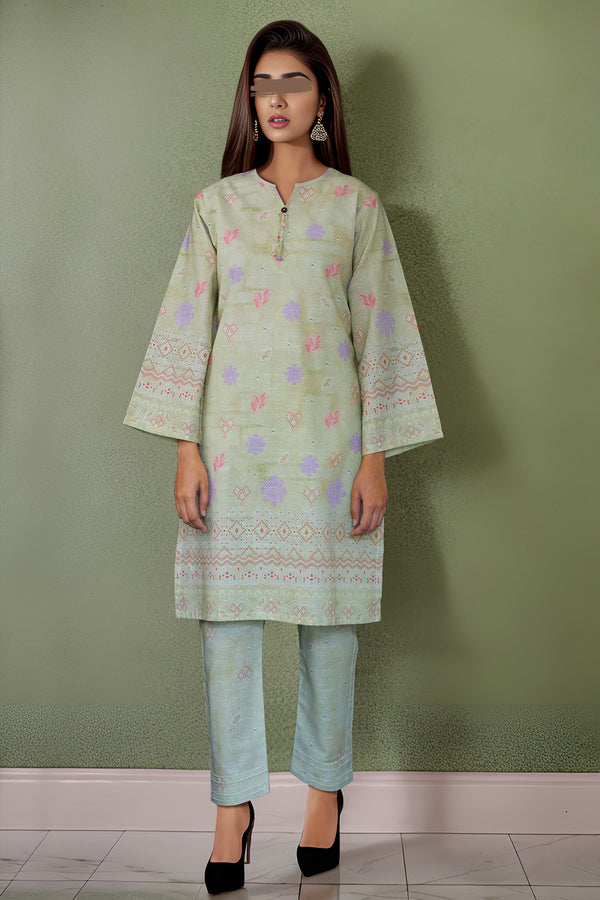 Printed Khaddar Stitched 2 Piece (Shirt/Trouser)